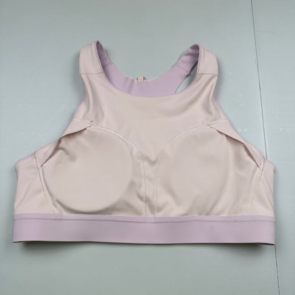 Brooks 3 Pocket Sports Bra Womens 38C/D Lilac Removable Cups Running Wireless - Picture 6 of 11